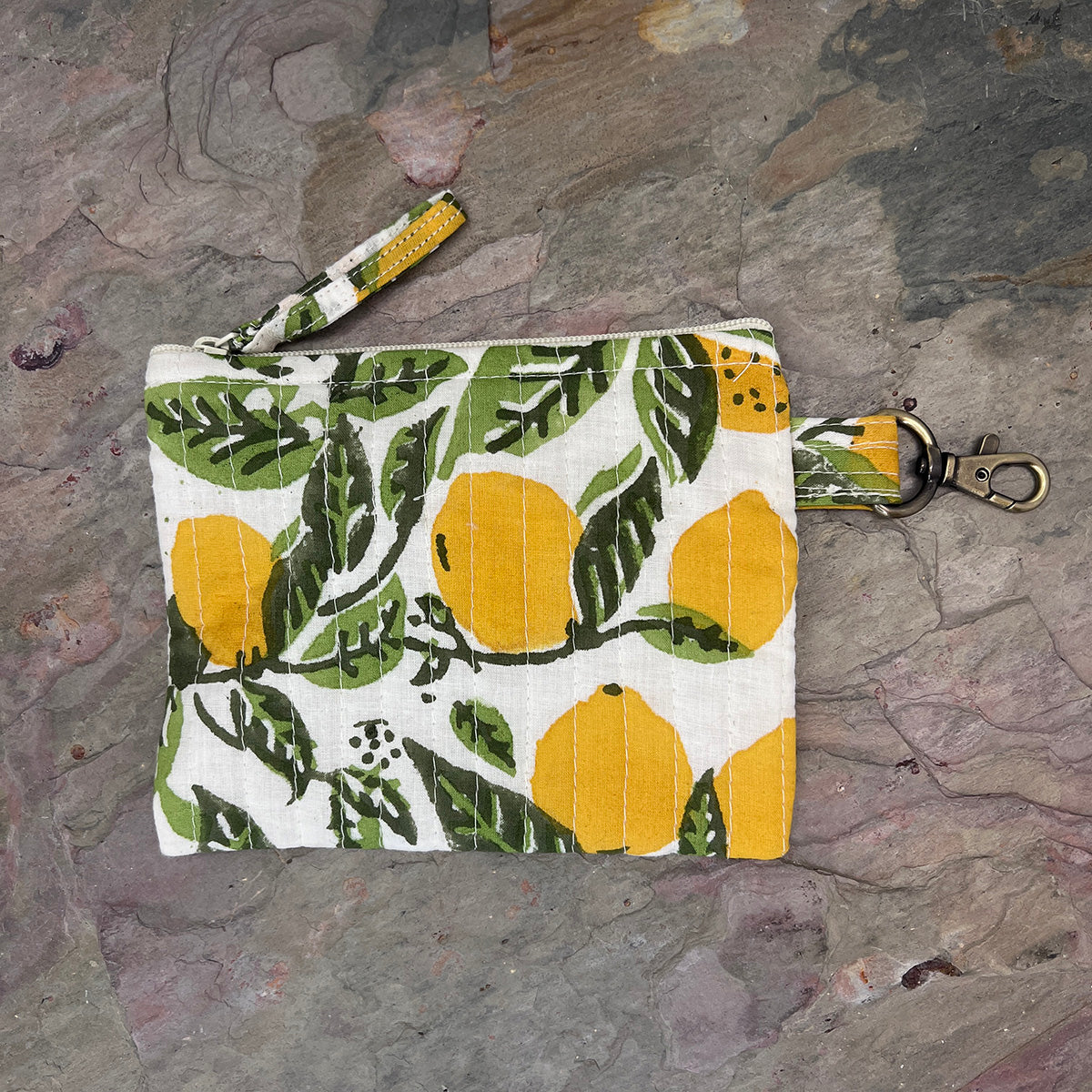 Quilted Tote Bag - Lemon Groves