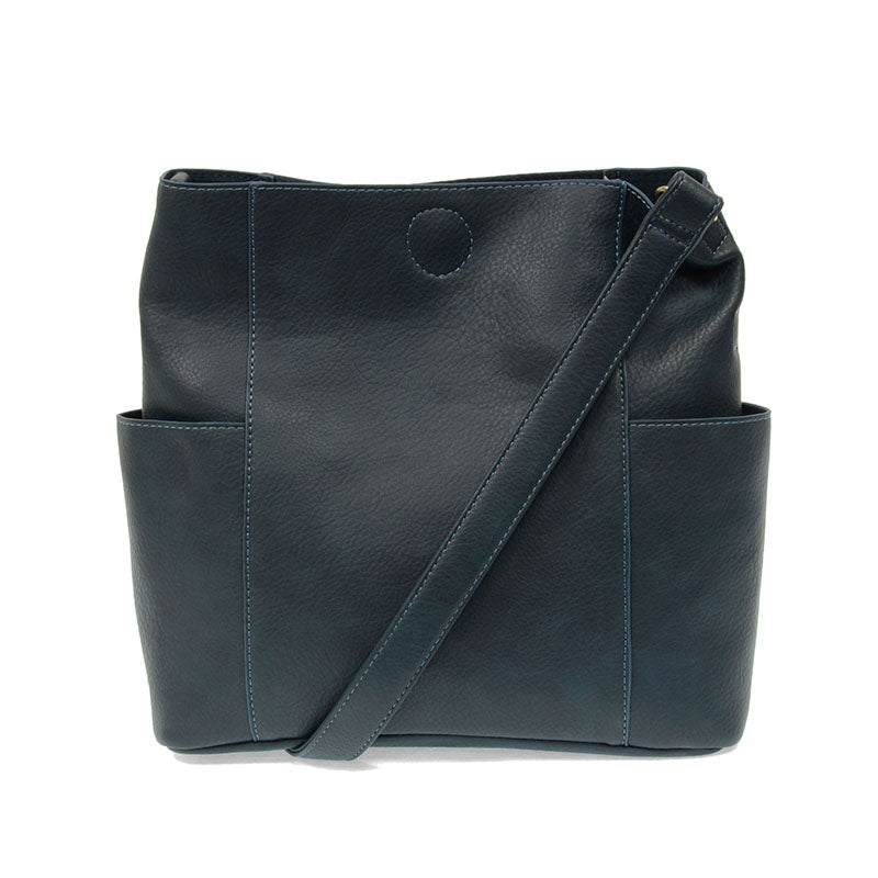 Dark Cyan Kayleigh Side Pocket Bucket Bag